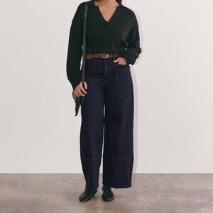 Everlane Women's Way-High® Gardener Jean in Deep Rinse, Size 25